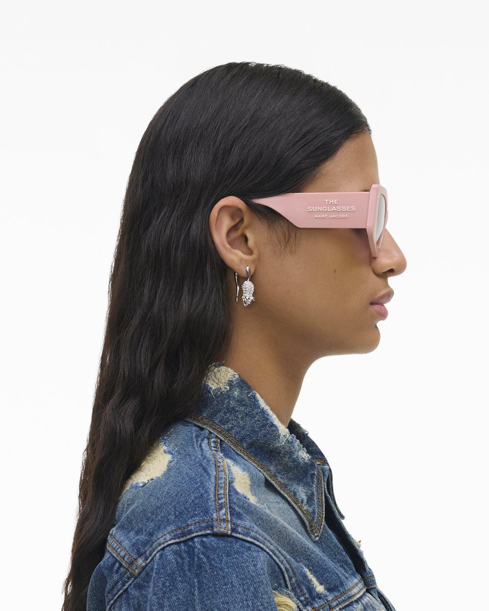 Lunette de Soleil Marc Jacobs The Square Cat Eye Sunglasses Femme Rose | 739AOLDUG