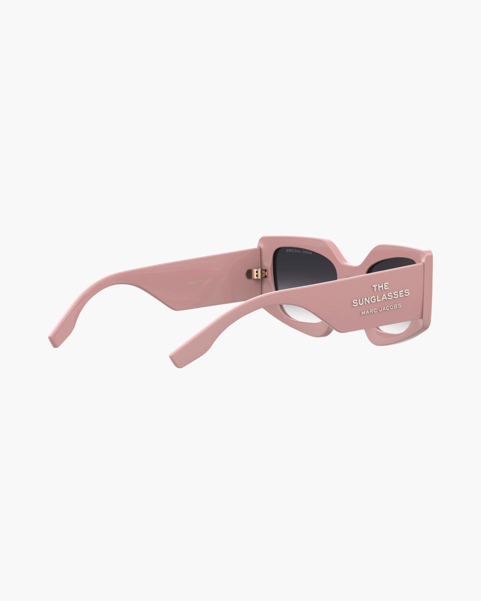 Lunette de Soleil Marc Jacobs The Square Cat Eye Sunglasses Femme Rose | 739AOLDUG