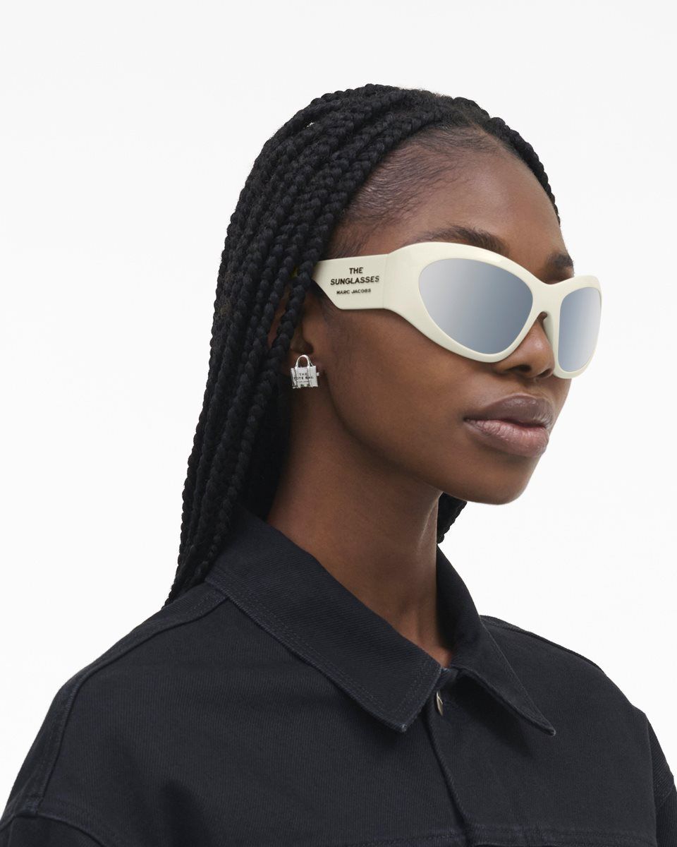 Lunette de Soleil Marc Jacobs The Wrapped Sunglasses Femme Blanche | 356UTCBXZ
