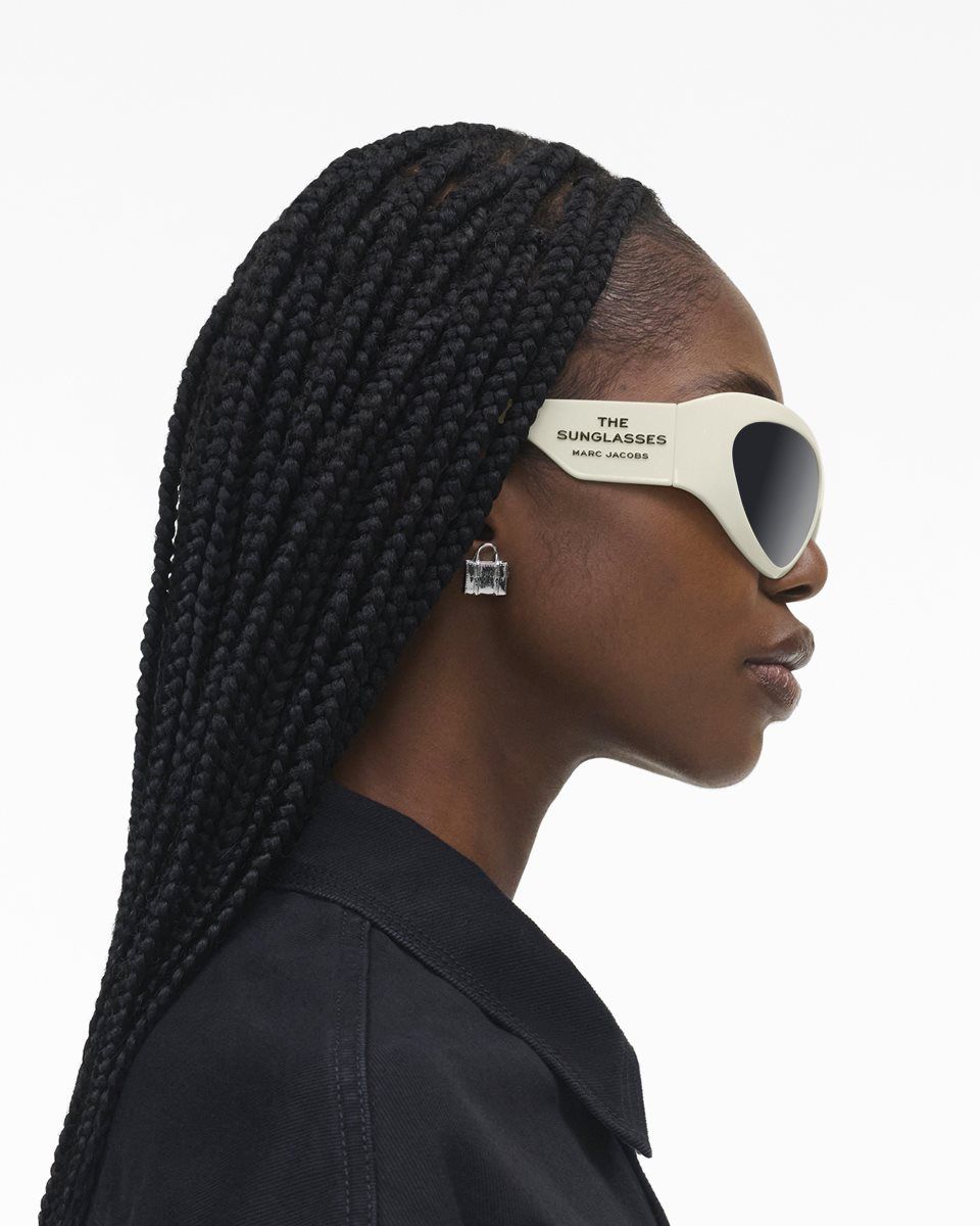 Lunette de Soleil Marc Jacobs The Wrapped Sunglasses Femme Blanche | 356UTCBXZ