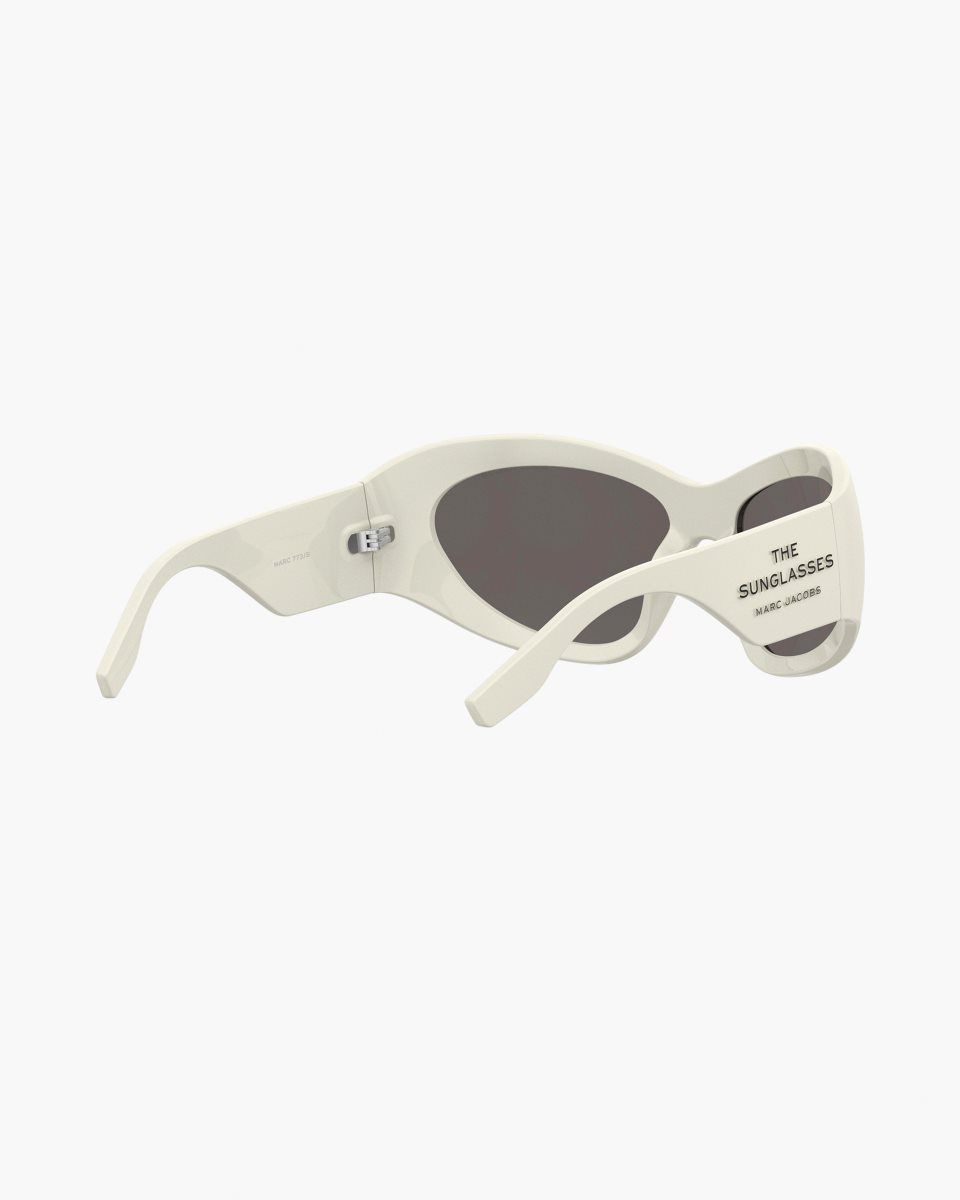 Lunette de Soleil Marc Jacobs The Wrapped Sunglasses Femme Blanche | 356UTCBXZ