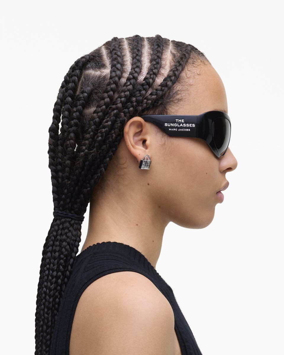 Lunette de Soleil Marc Jacobs The Wrapped Sunglasses Femme Noir | 362DMQOSJ