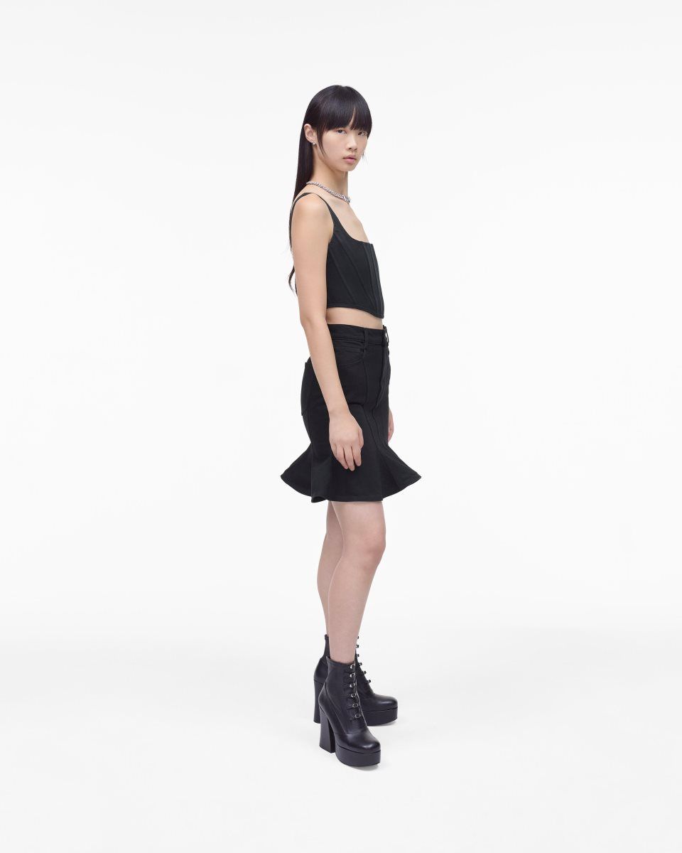 Pantalons Marc Jacobs The Fluted Mini Skirt Femme Noir | 790LCYANB