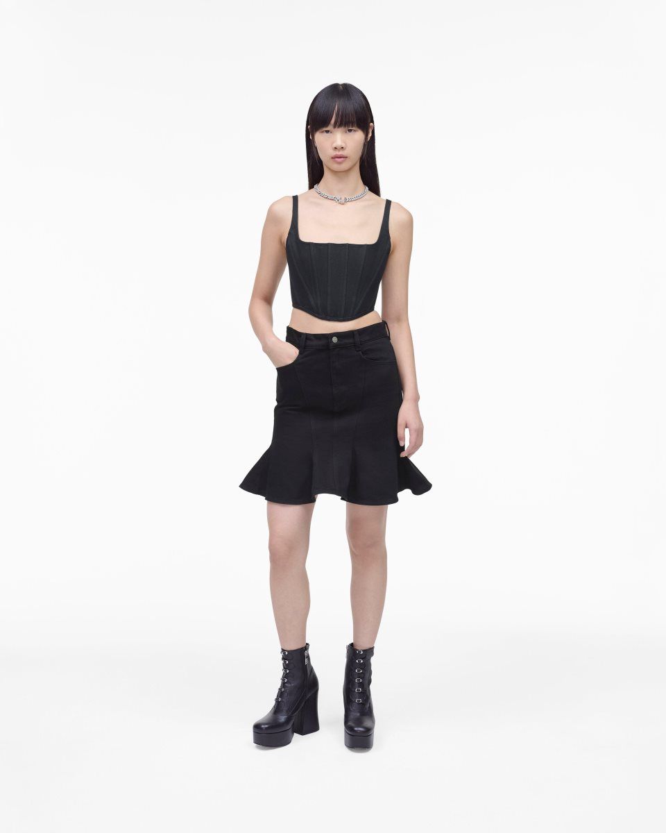 Pantalons Marc Jacobs The Fluted Mini Skirt Femme Noir | 790LCYANB