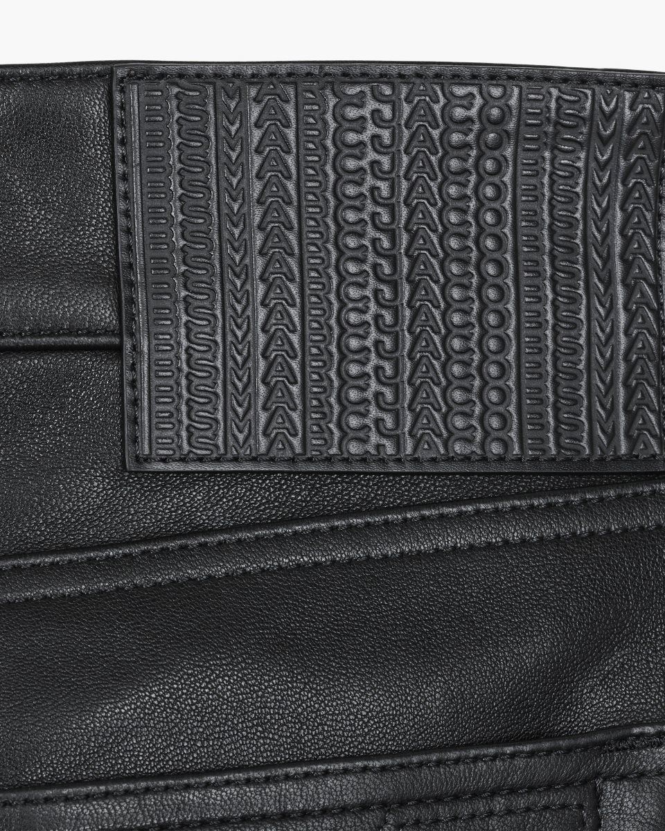 Pantalons Marc Jacobs The Leather Skort Femme Noir | 286VMLJKG