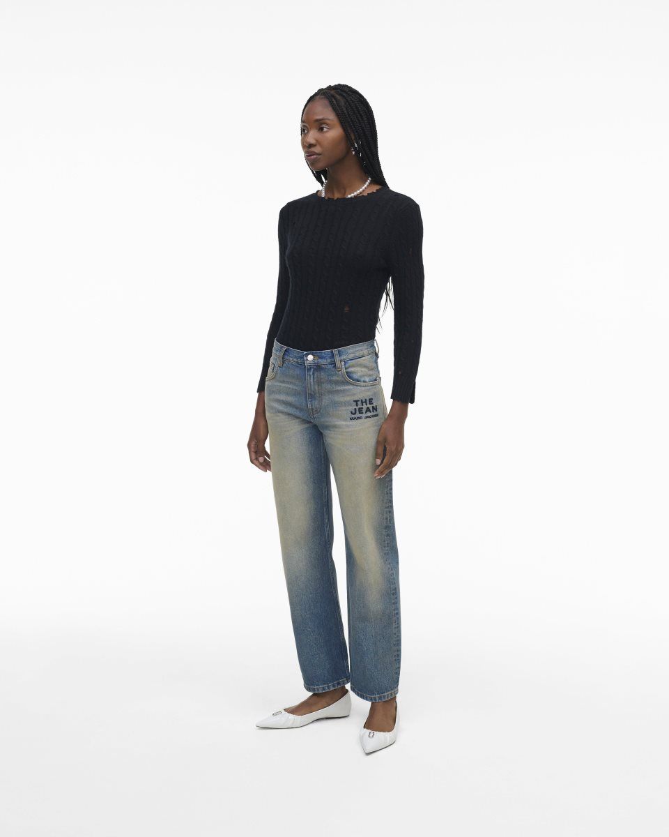 Pantalons Marc Jacobs The Washed Jean Femme Lavage Indigo | 724PFRLEI