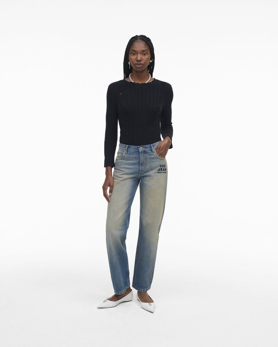 Pantalons Marc Jacobs The Washed Jean Femme Lavage Indigo | 724PFRLEI