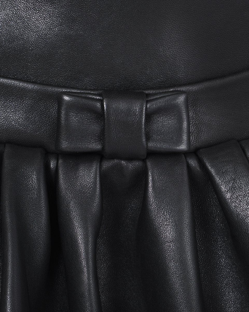 Peignoir Marc Jacobs The Leather Bubble Dress Femme Noir | 815DNTSQV