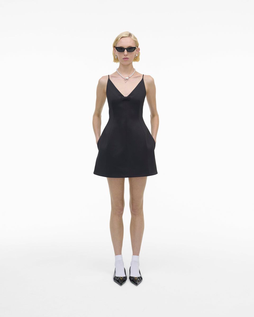 Peignoir Marc Jacobs The Satin Bow Dress Femme Noir | 526LRFGCT