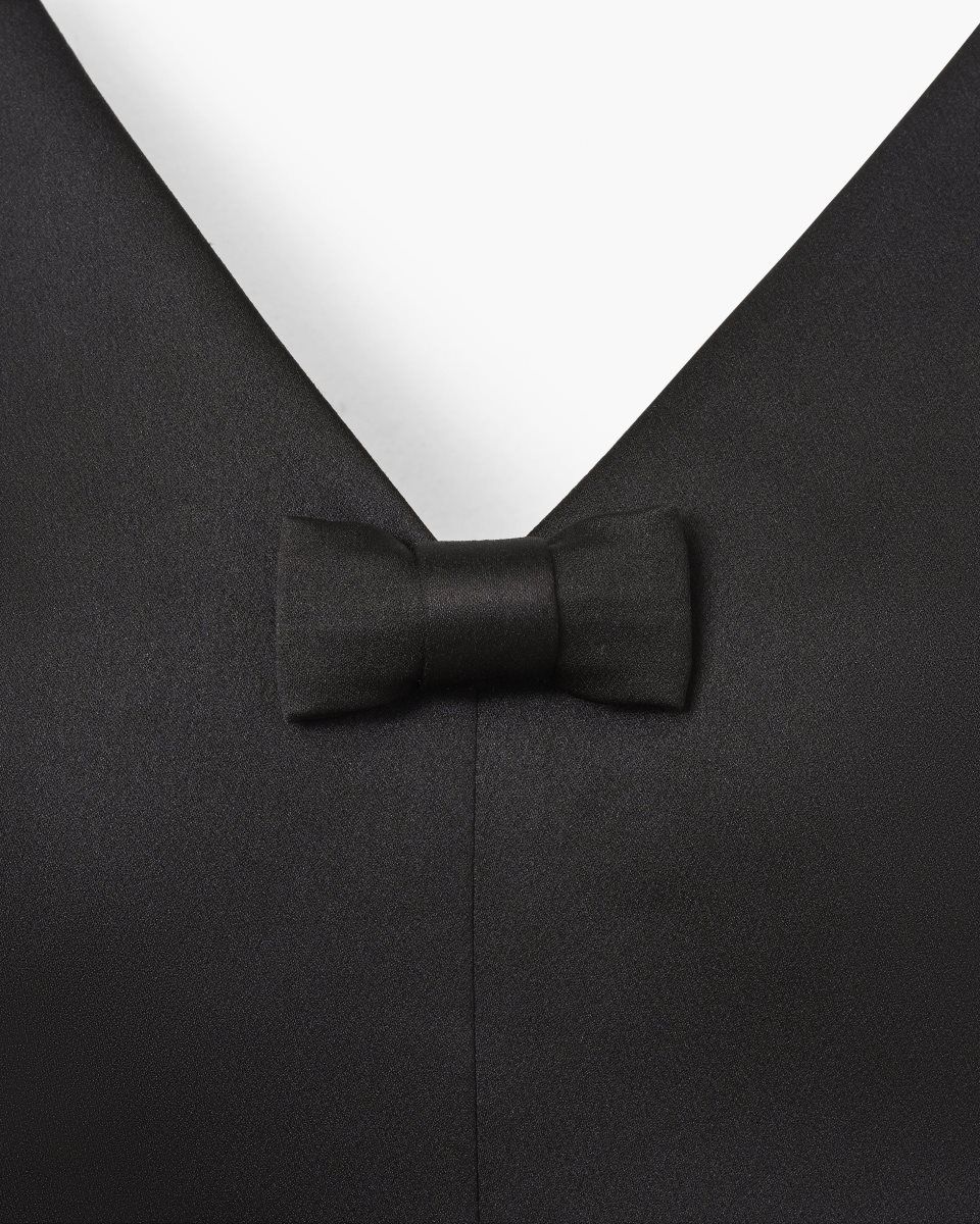 Peignoir Marc Jacobs The Satin Bow Dress Femme Noir | 526LRFGCT