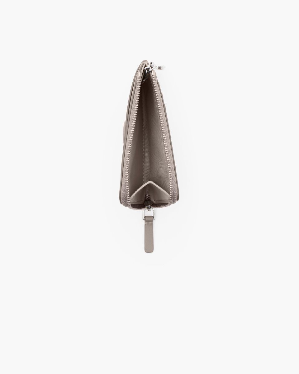 Petits Portefeuilles Marc Jacobs The Covered J Marc Top Zip Multi Wallet Femme Cement | 607YWZUMB