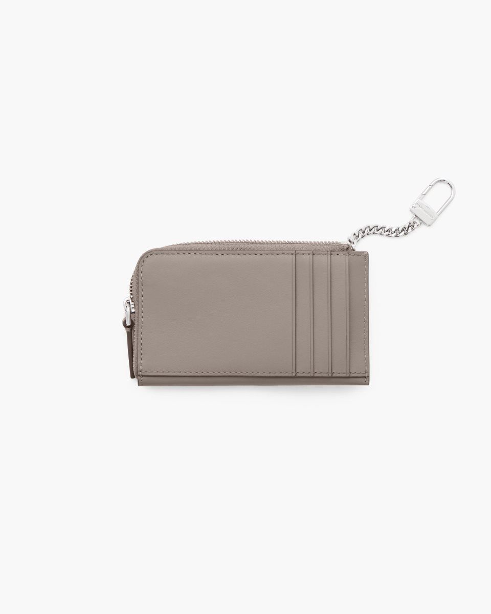 Petits Portefeuilles Marc Jacobs The Covered J Marc Top Zip Multi Wallet Femme Cement | 607YWZUMB
