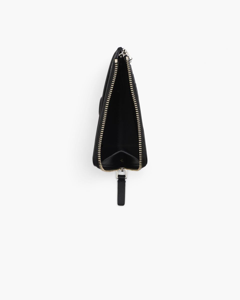 Petits Portefeuilles Marc Jacobs The Covered J Marc Top Zip Multi Wallet Femme Noir | 095MCOUZX