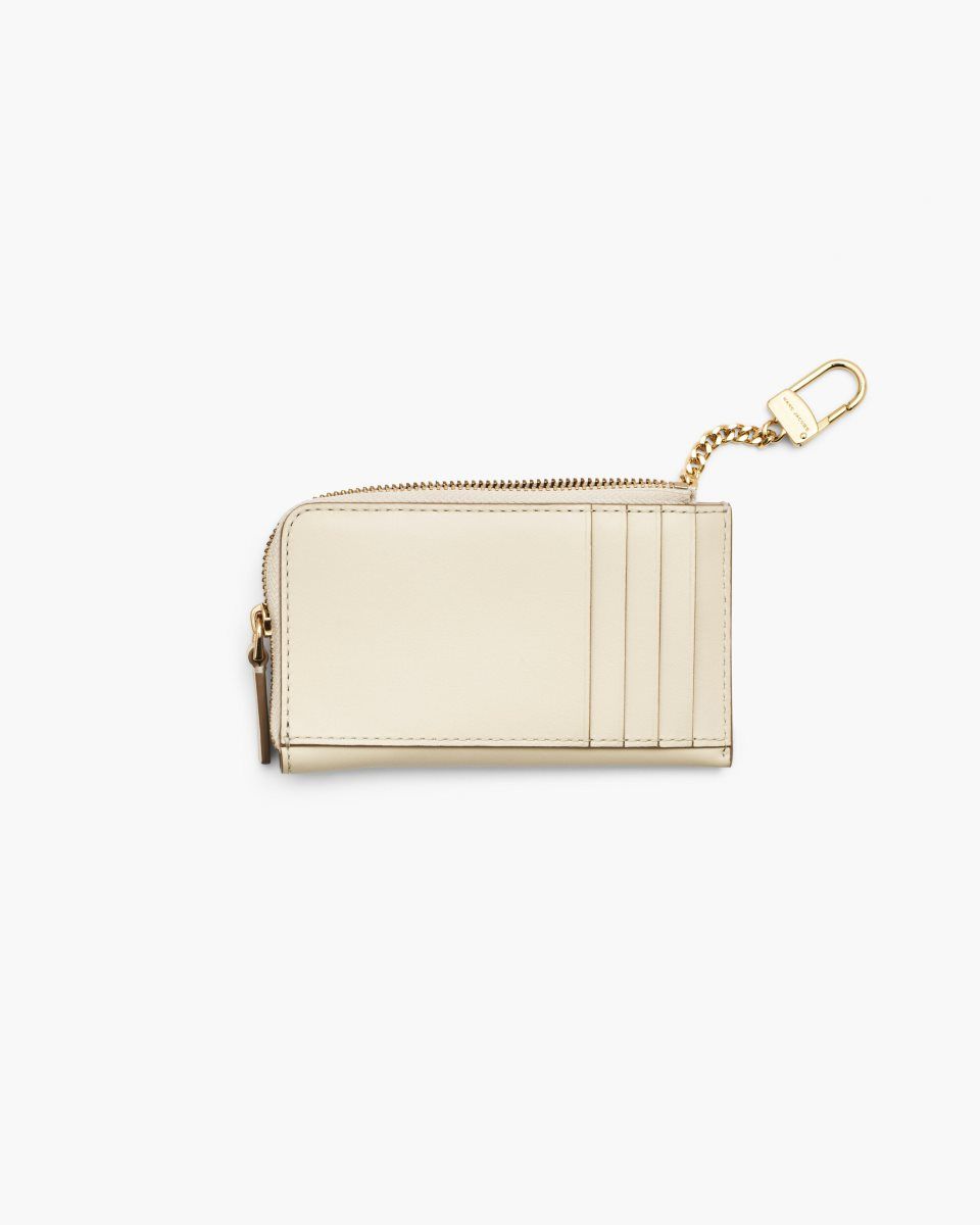 Petits Portefeuilles Marc Jacobs The Covered J Marc Top Zip Multi Wallet Femme Blanche | 168HUOGRF