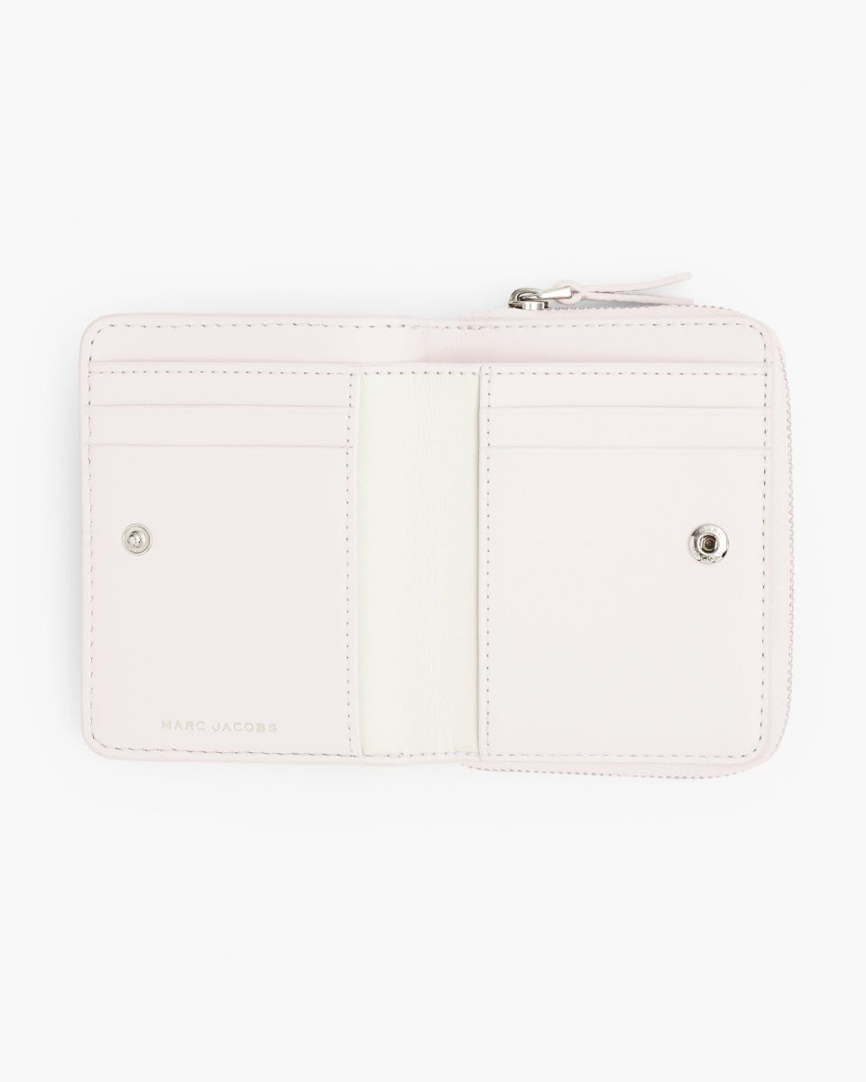 Petits Portefeuilles Marc Jacobs The Leather Mini Compact Wallet Femme Cotton | 207NICLVJ