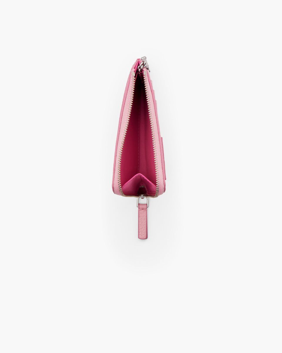 Petits Portefeuilles Marc Jacobs The Leather Top Zip Multi Wallet Femme Rose | 287CAEIYM