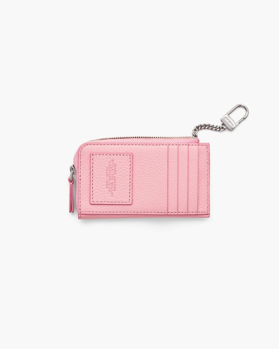 Petits Portefeuilles Marc Jacobs The Leather Top Zip Multi Wallet Femme Rose | 287CAEIYM