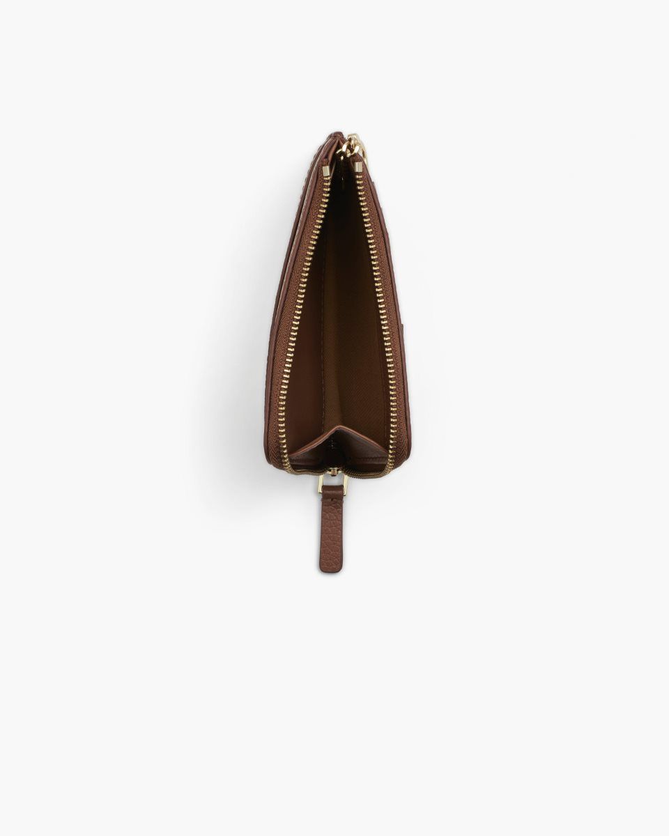 Petits Portefeuilles Marc Jacobs The Leather Top Zip Multi Wallet Femme Argan Oil | 520SHDUWT