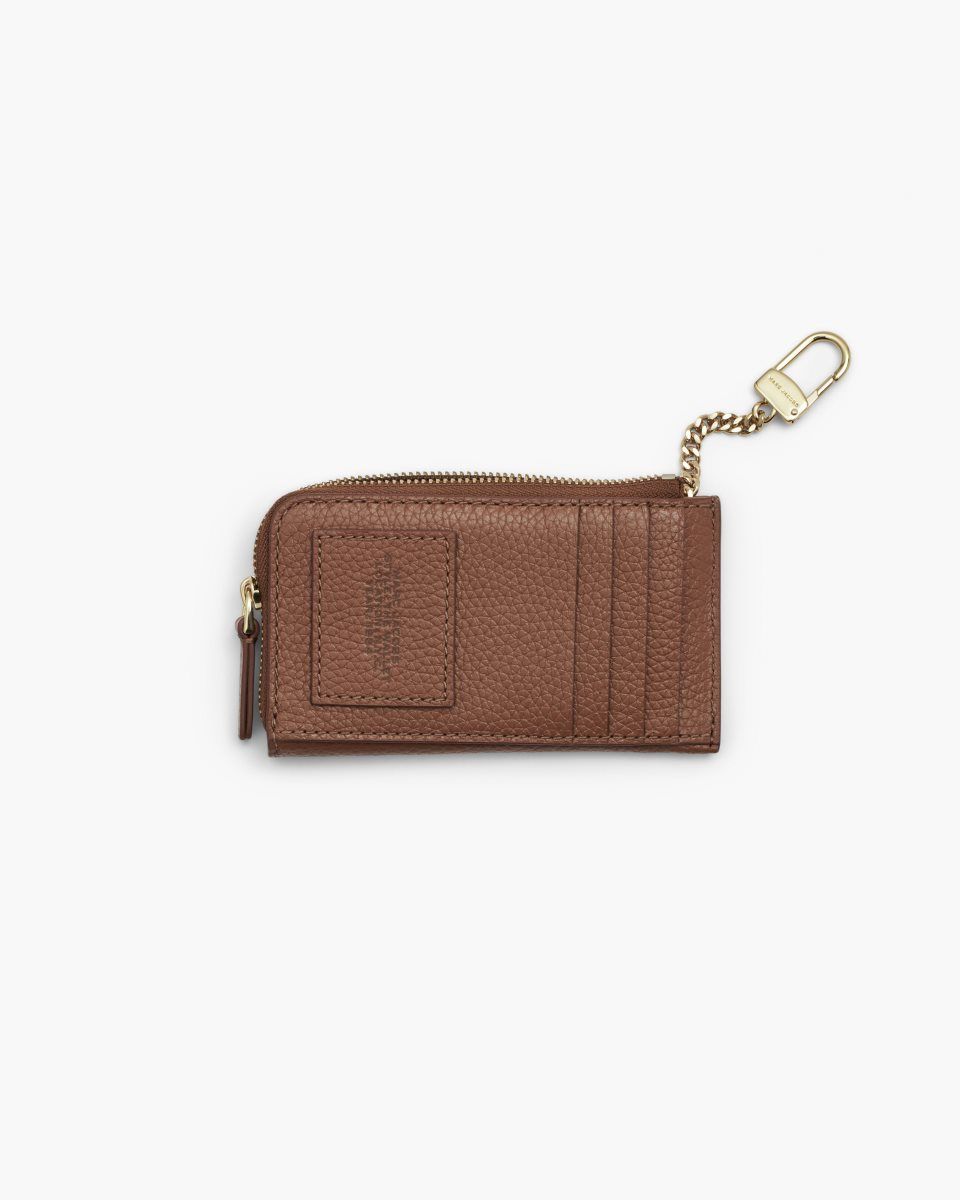 Petits Portefeuilles Marc Jacobs The Leather Top Zip Multi Wallet Femme Argan Oil | 520SHDUWT