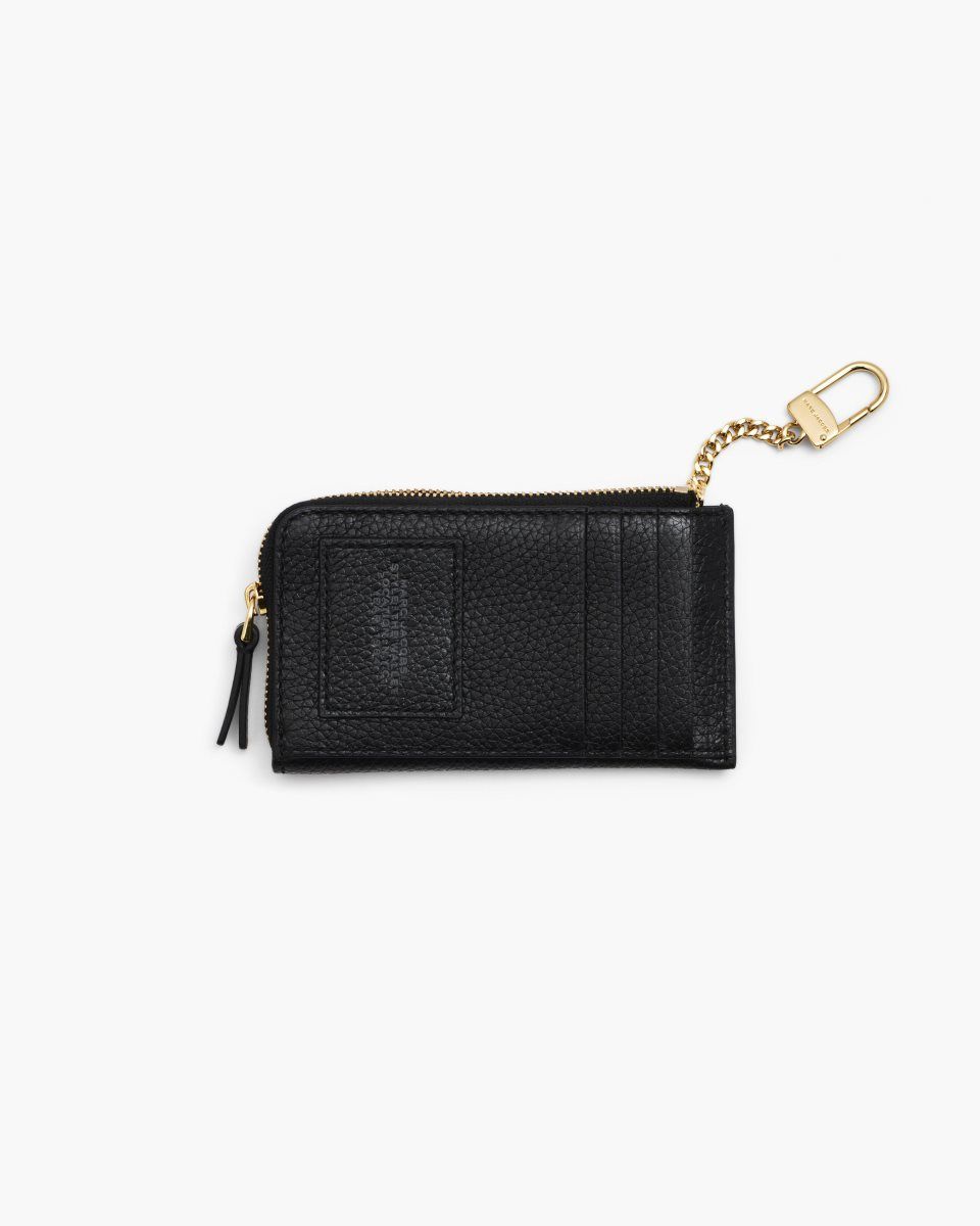 Petits Portefeuilles Marc Jacobs The Leather Top Zip Multi Wallet Femme Noir | 540TGMBIC