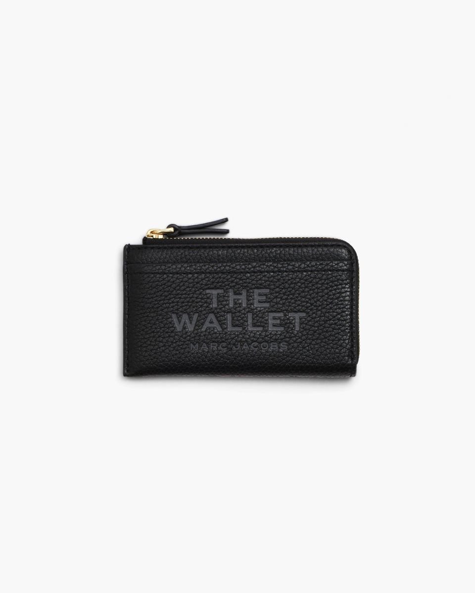 Petits Portefeuilles Marc Jacobs The Leather Top Zip Multi Wallet Femme Noir | 540TGMBIC