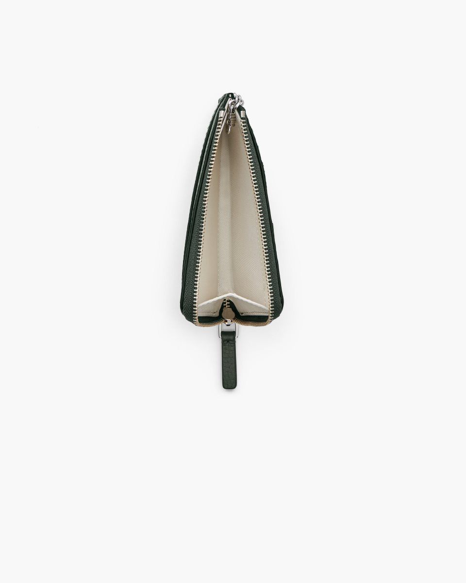Petits Portefeuilles Marc Jacobs The Leather Top Zip Multi Wallet Femme Vert Foncé | 573PHGJON