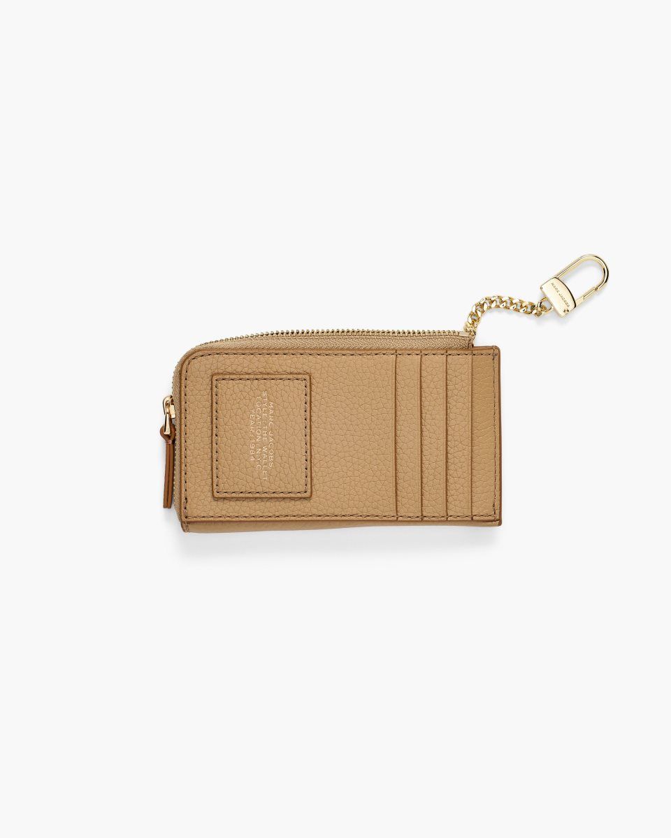 Petits Portefeuilles Marc Jacobs The Leather Top Zip Multi Wallet Femme Marron | 589NYBSPQ