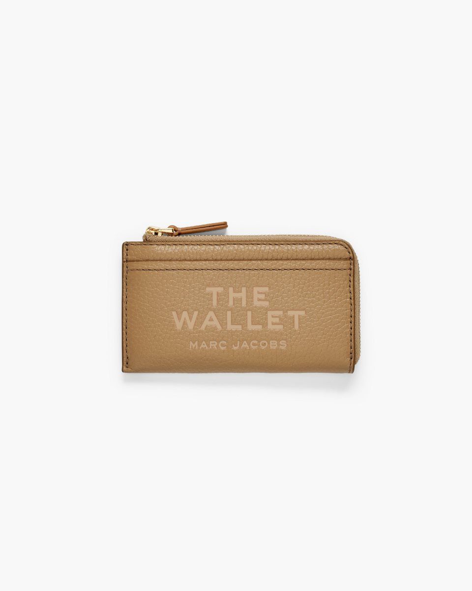 Petits Portefeuilles Marc Jacobs The Leather Top Zip Multi Wallet Femme Marron | 589NYBSPQ