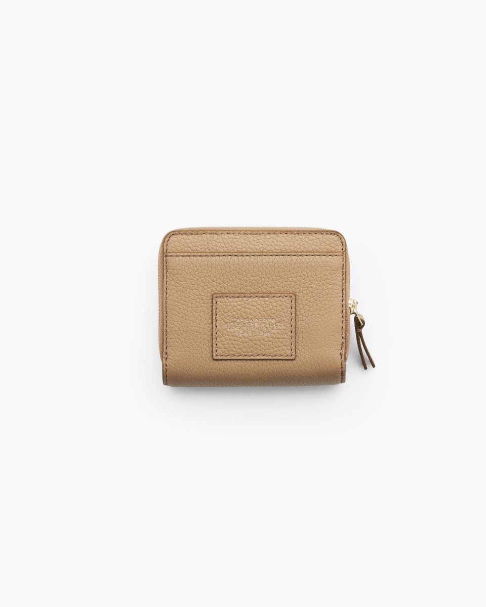 Petits Portefeuilles Marc Jacobs The Leather Mini Compact Wallet Femme Marron | 592TGWMQZ