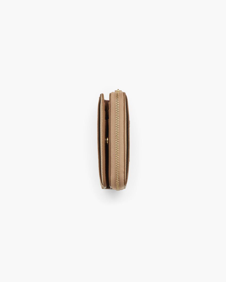 Petits Portefeuilles Marc Jacobs The Leather Mini Compact Wallet Femme Marron | 592TGWMQZ