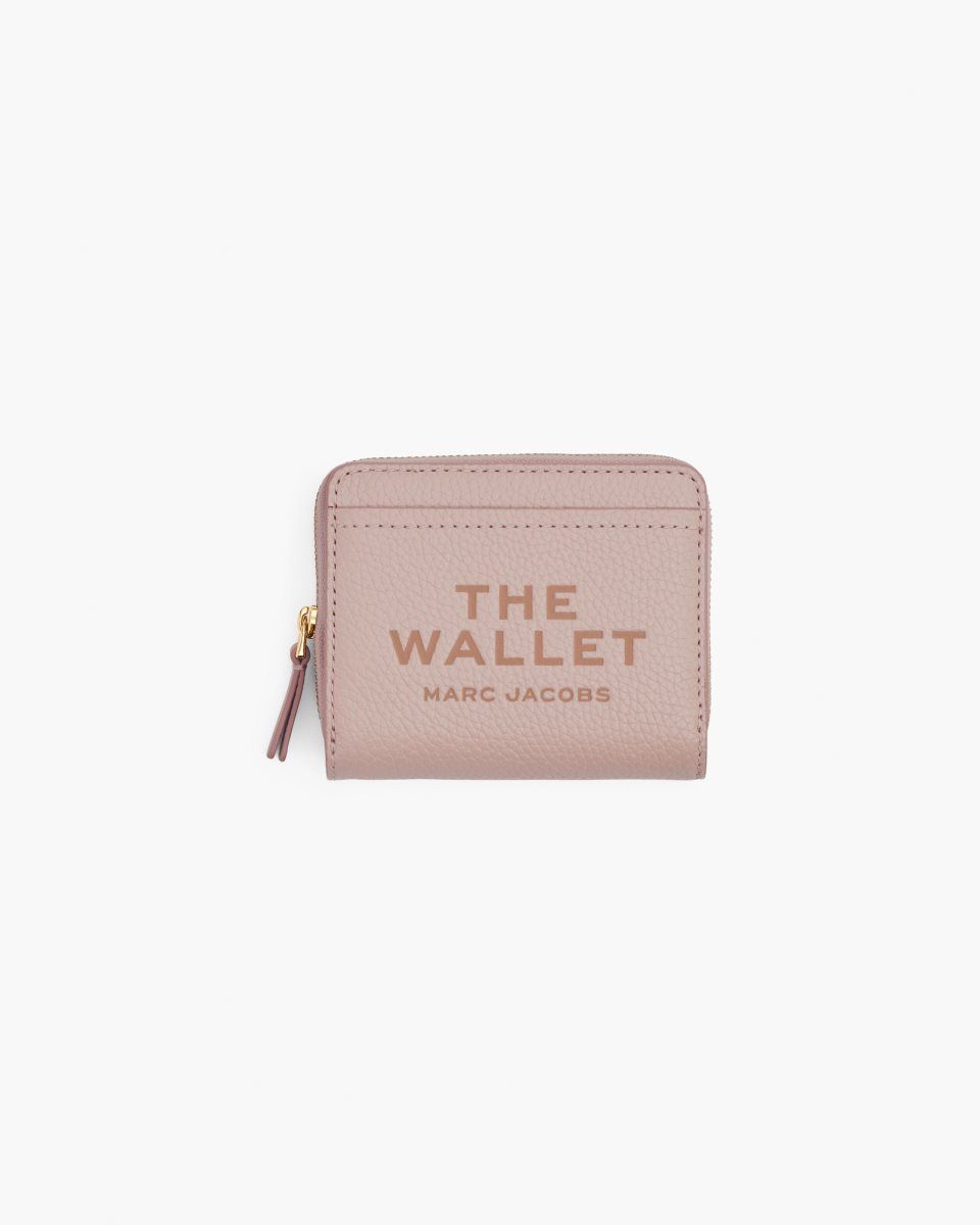 Petits Portefeuilles Marc Jacobs The Leather Mini Compact Wallet Femme Rose | 671BNHYWL