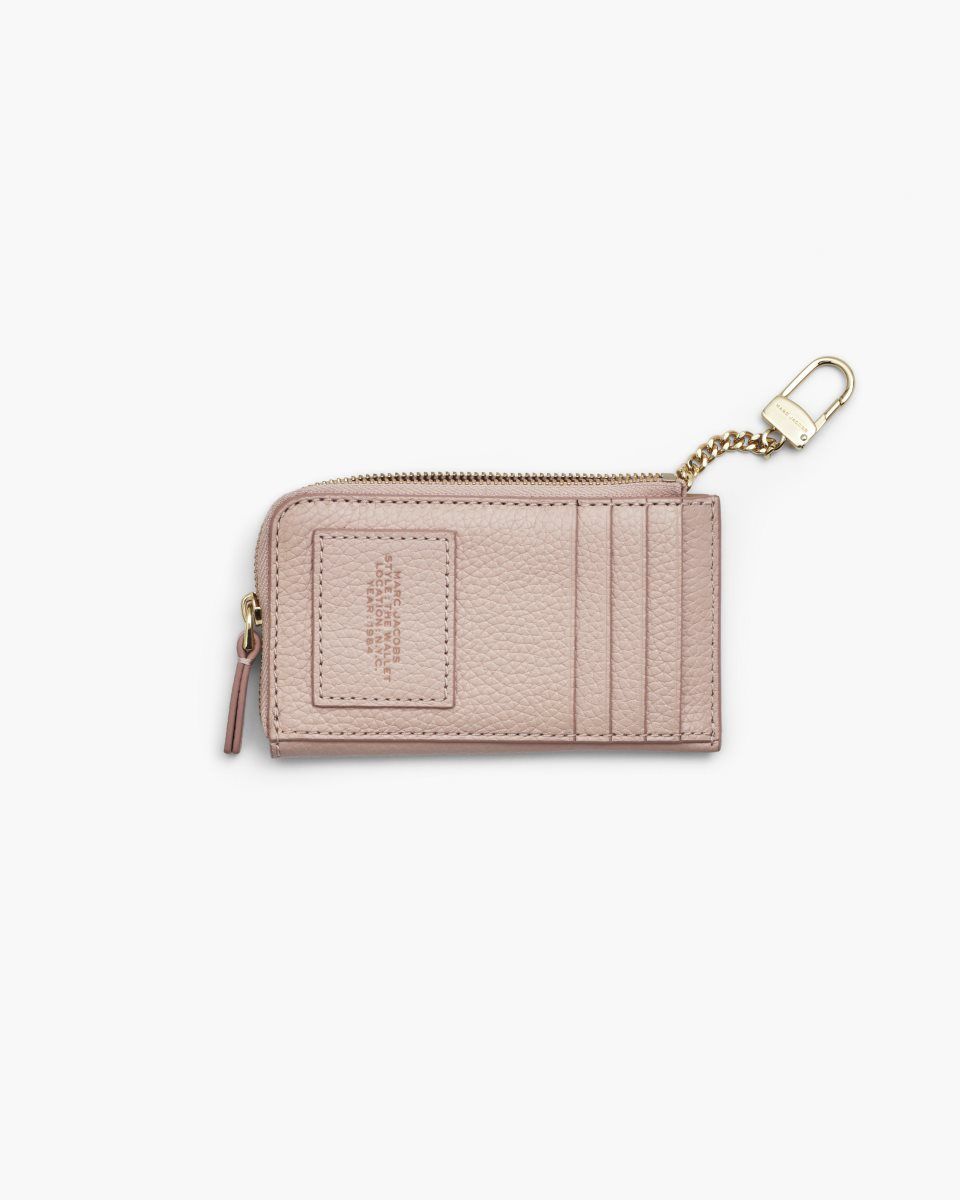 Petits Portefeuilles Marc Jacobs The Leather Top Zip Multi Wallet Femme Rose | 718MELWGO