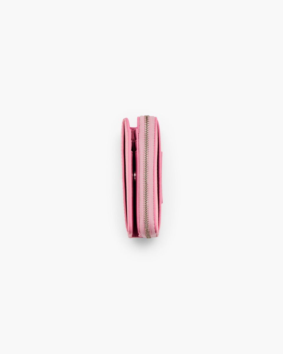 Petits Portefeuilles Marc Jacobs The Leather Mini Compact Wallet Femme Rose | 810VXFAWI