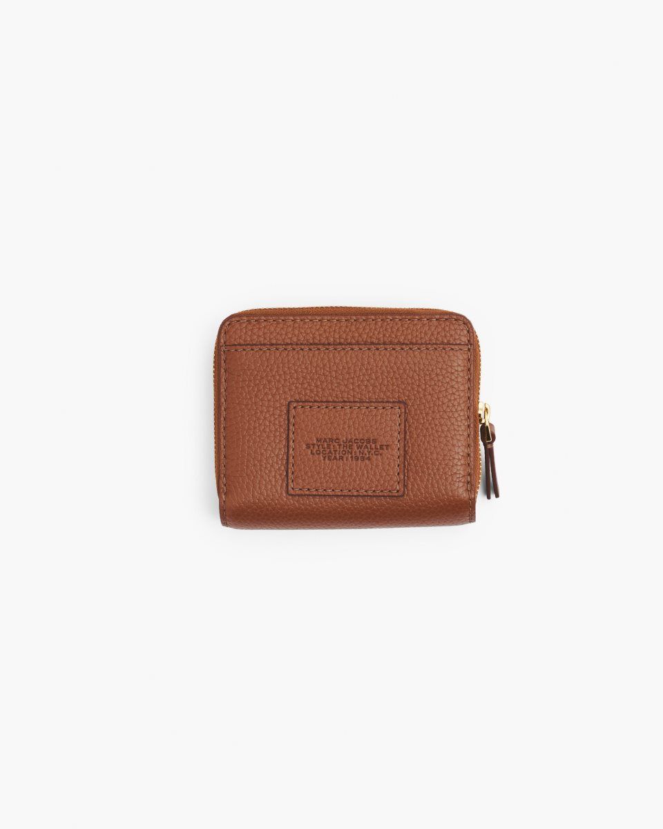 Petits Portefeuilles Marc Jacobs The Leather Mini Compact Wallet Femme Argan Oil | 163NRFKHX