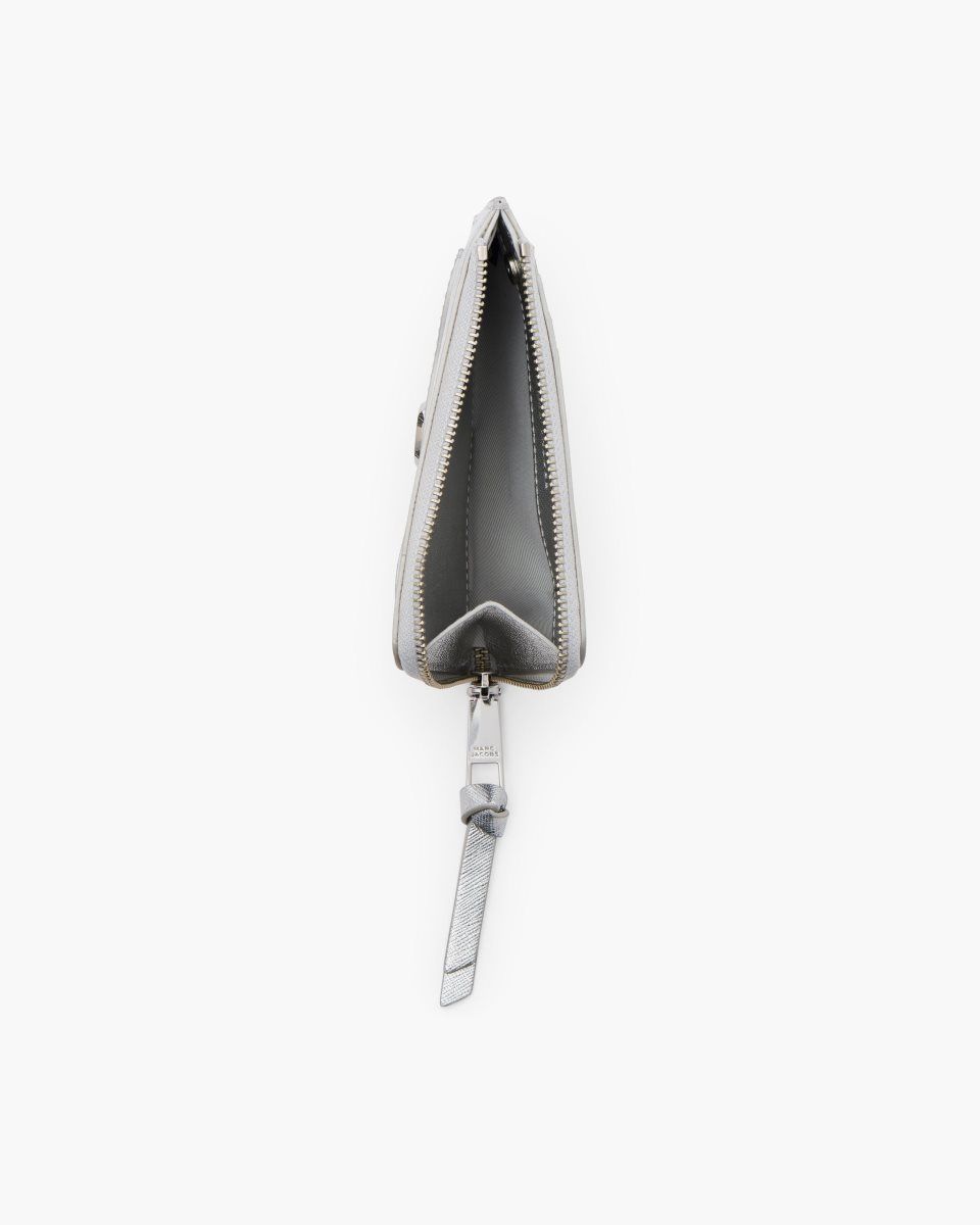 Petits Portefeuilles Marc Jacobs The Metallic Utility Snapshot Top Zip Multi Wallet Femme Argent | 621PWBJUY