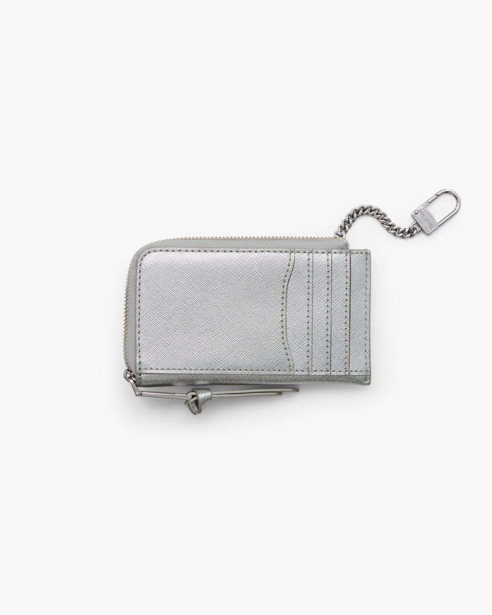 Petits Portefeuilles Marc Jacobs The Metallic Utility Snapshot Top Zip Multi Wallet Femme Argent | 621PWBJUY