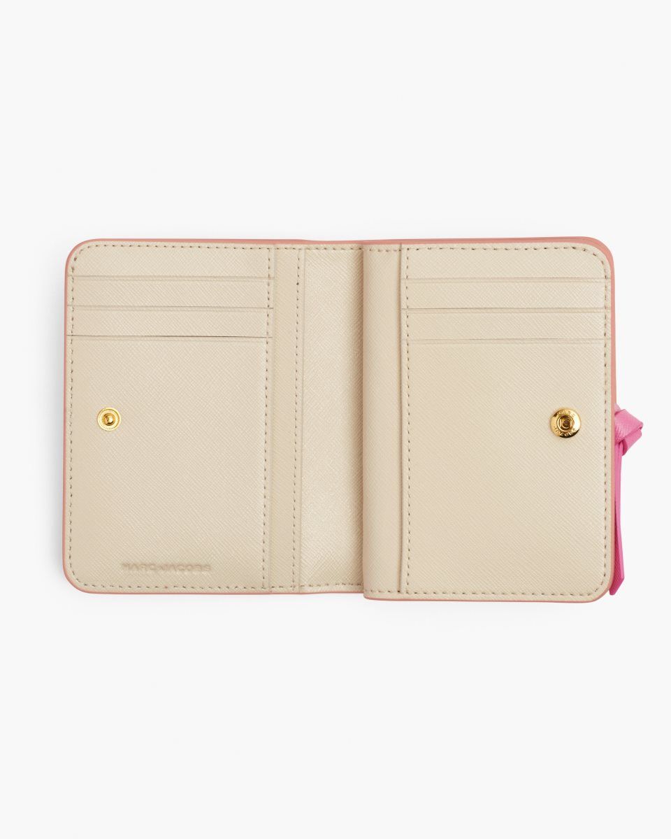 Petits Portefeuilles Marc Jacobs The Utility Snapshot Mini Compact Wallet Femme Rose Multicolore | 185EYWXMI