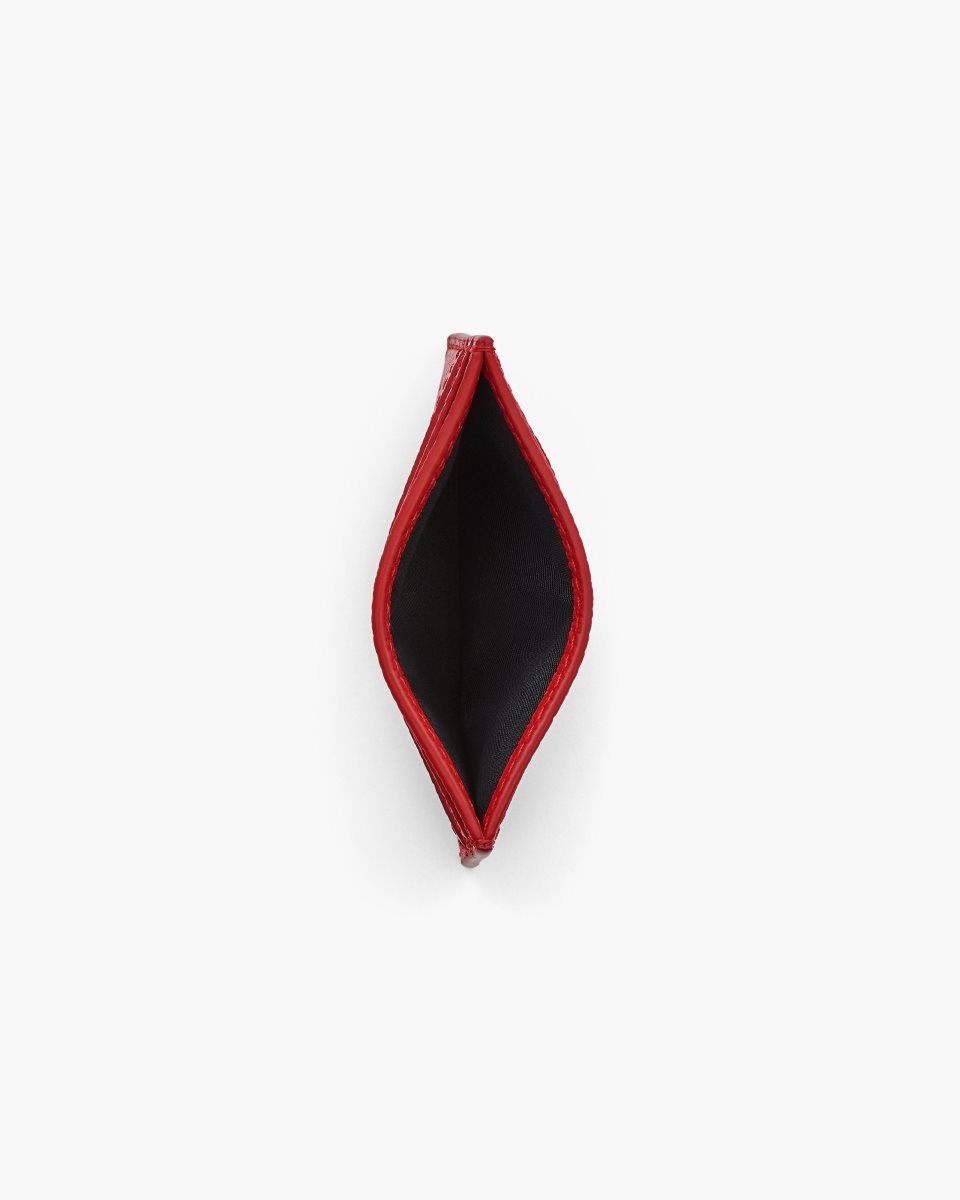 Porte Cartes Marc Jacobs The Leather Card Case Femme Rouge | 540MPTVIF