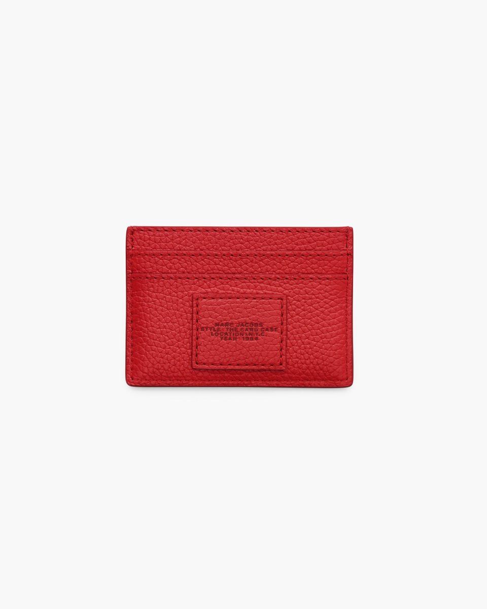Porte Cartes Marc Jacobs The Leather Card Case Femme Rouge | 540MPTVIF