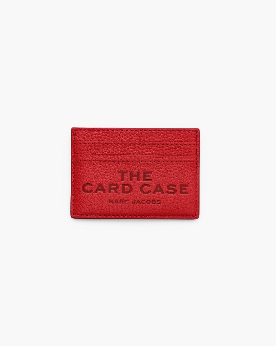 Porte Cartes Marc Jacobs The Leather Card Case Femme Rouge | 540MPTVIF