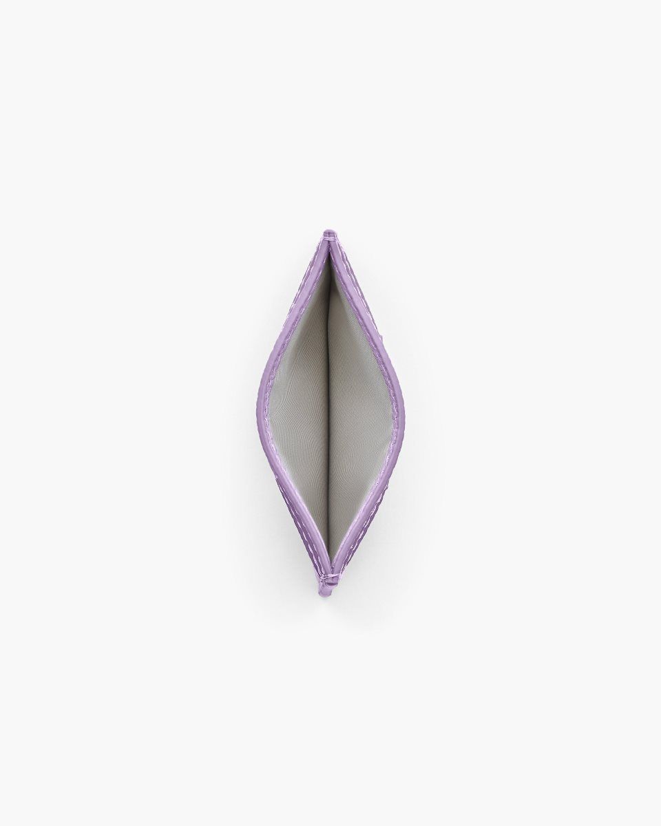 Porte Cartes Marc Jacobs The Leather Card Case Femme Violette | 578EDUGTS