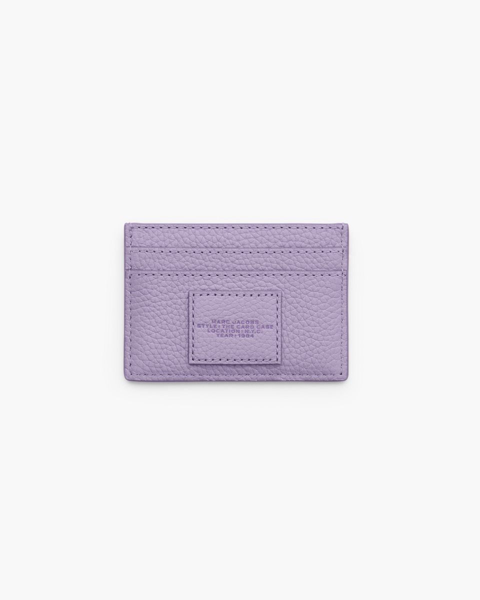Porte Cartes Marc Jacobs The Leather Card Case Femme Violette | 578EDUGTS