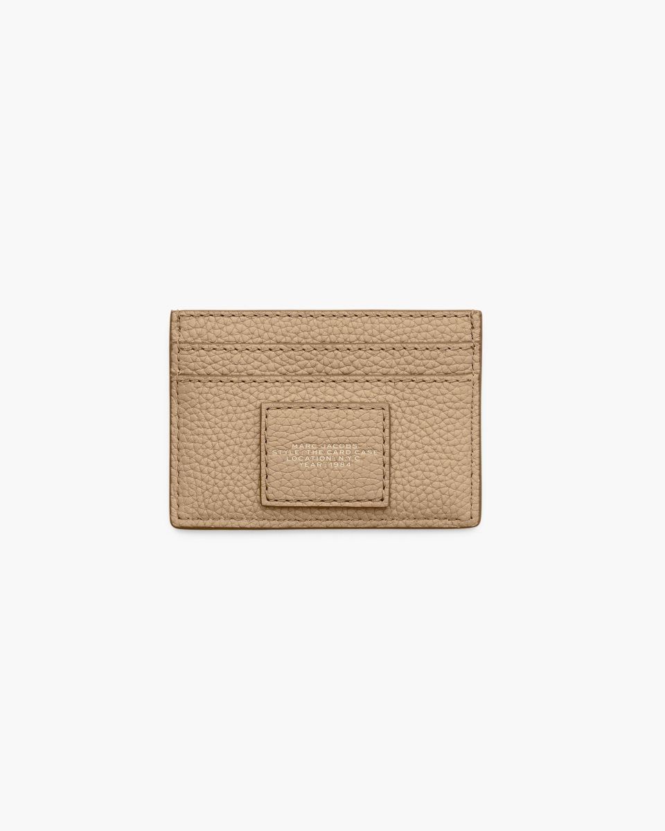 Porte Cartes Marc Jacobs The Leather Card Case Femme Marron | 615GJZYFD