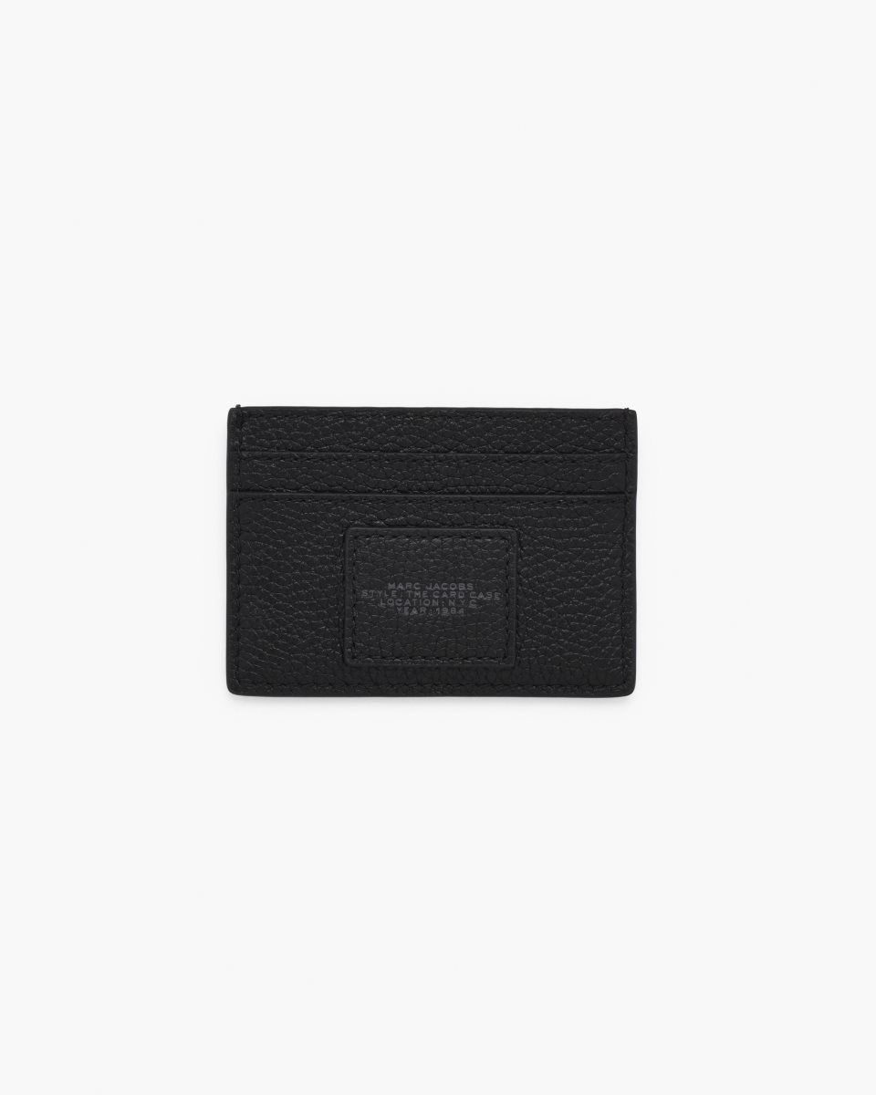 Porte Cartes Marc Jacobs The Leather Card Case Femme Noir | 824FVEQBW