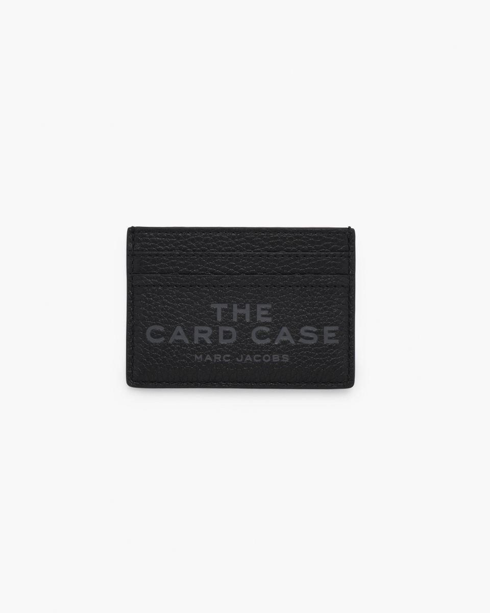 Porte Cartes Marc Jacobs The Leather Card Case Femme Noir | 824FVEQBW