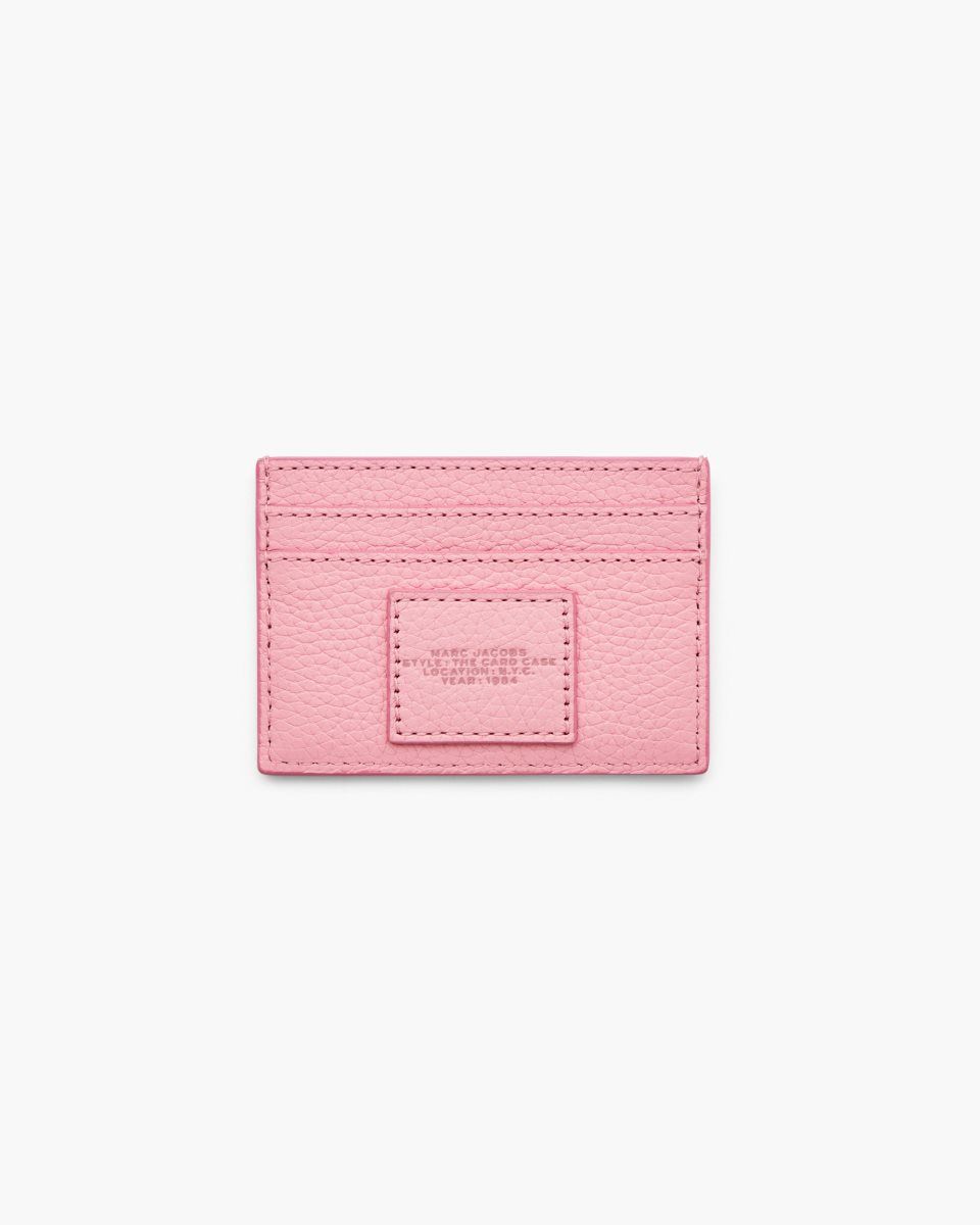 Porte Cartes Marc Jacobs The Leather Card Case Femme Rose | 913KEAZLY