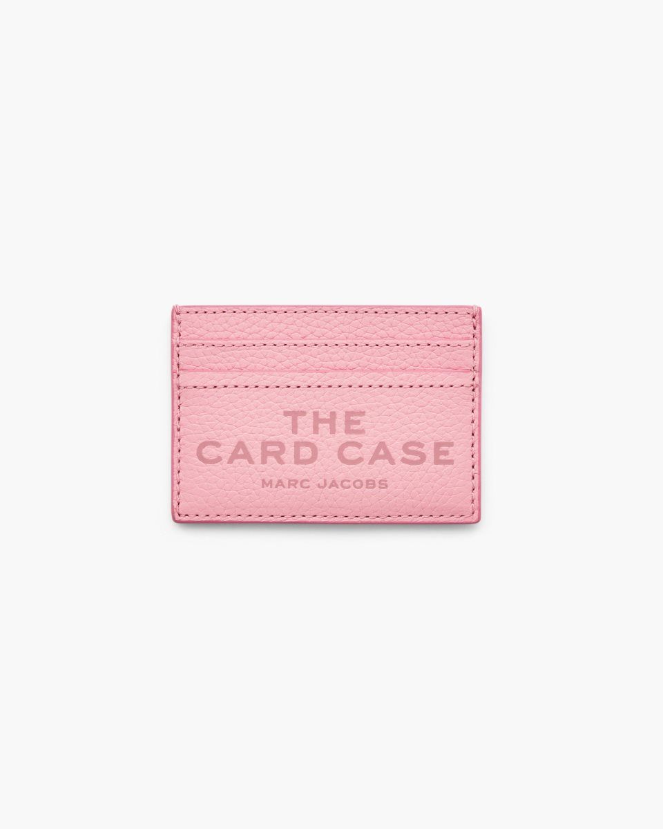 Porte Cartes Marc Jacobs The Leather Card Case Femme Rose | 913KEAZLY