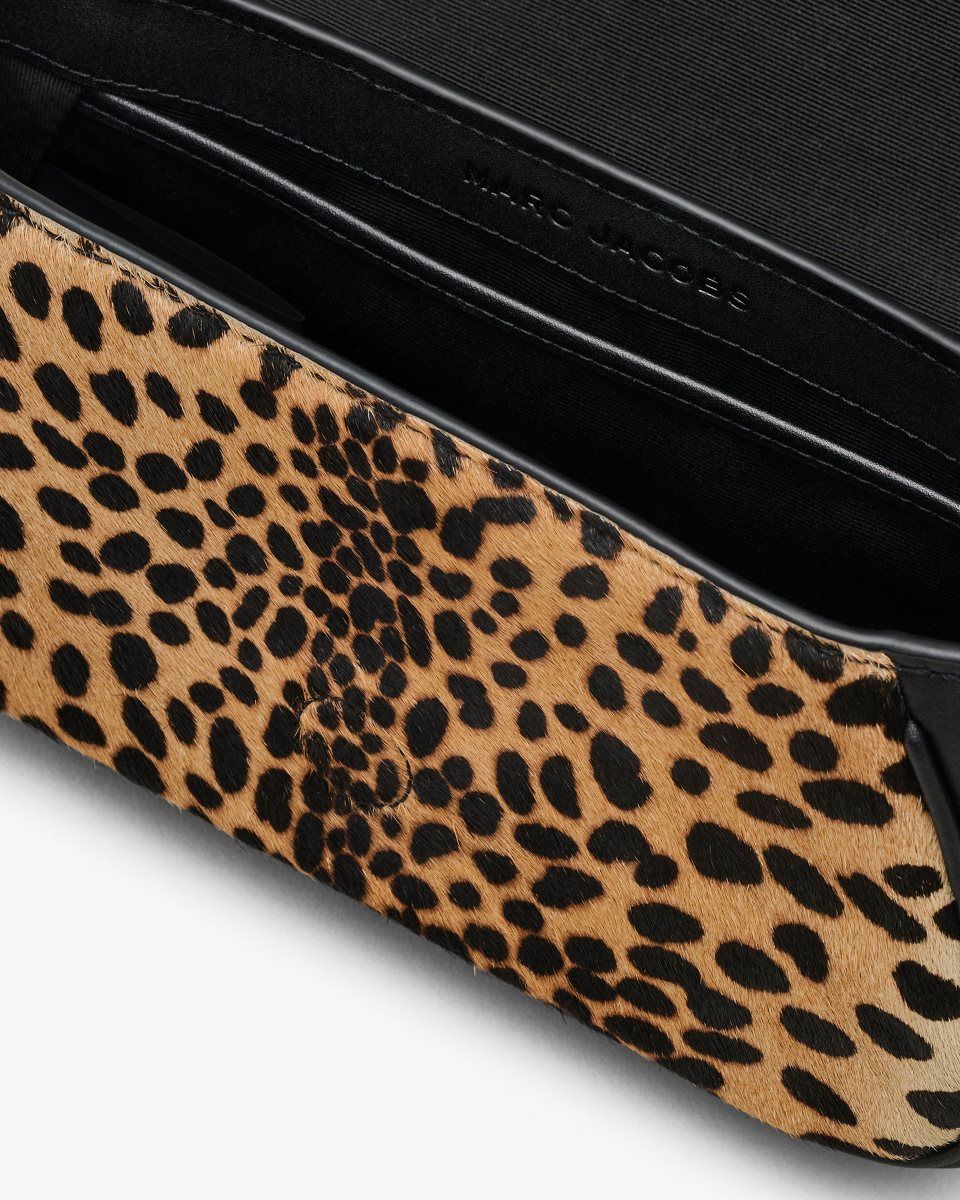 Sac Bandoulière Marc Jacobs The Cheetah Haircalf Clover Shoulder Bag Femme Noir Multicolore | 340DHGYNU