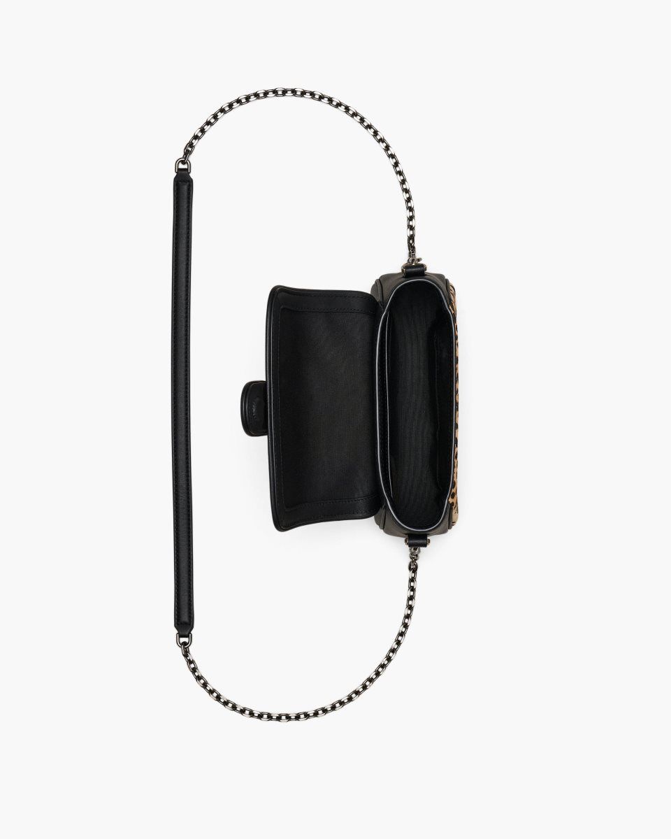 Sac Bandoulière Marc Jacobs The Cheetah Haircalf Clover Shoulder Bag Femme Noir Multicolore | 340DHGYNU