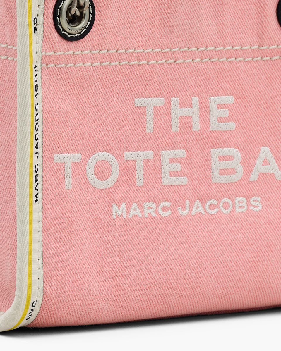 Sac Bandoulière Marc Jacobs The Denim Chain Crossbody Tote Bag Femme Rose | 194YWTFKQ